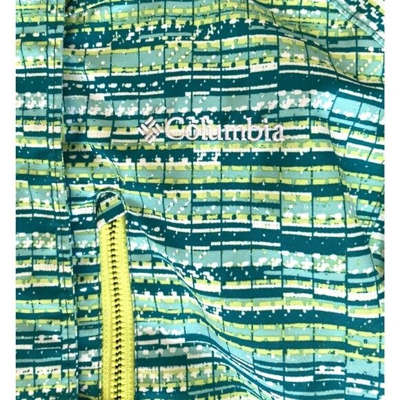 Columbia Jacket Girls L Green Waterproof Magic Mile Tippet Digi Print Outdoor - Picture 11 of 12